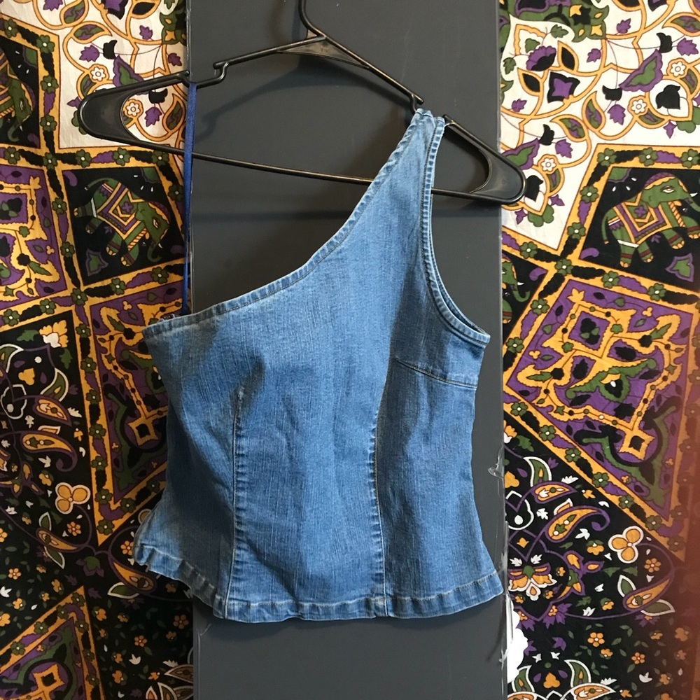 Vintage one shoulder tank top